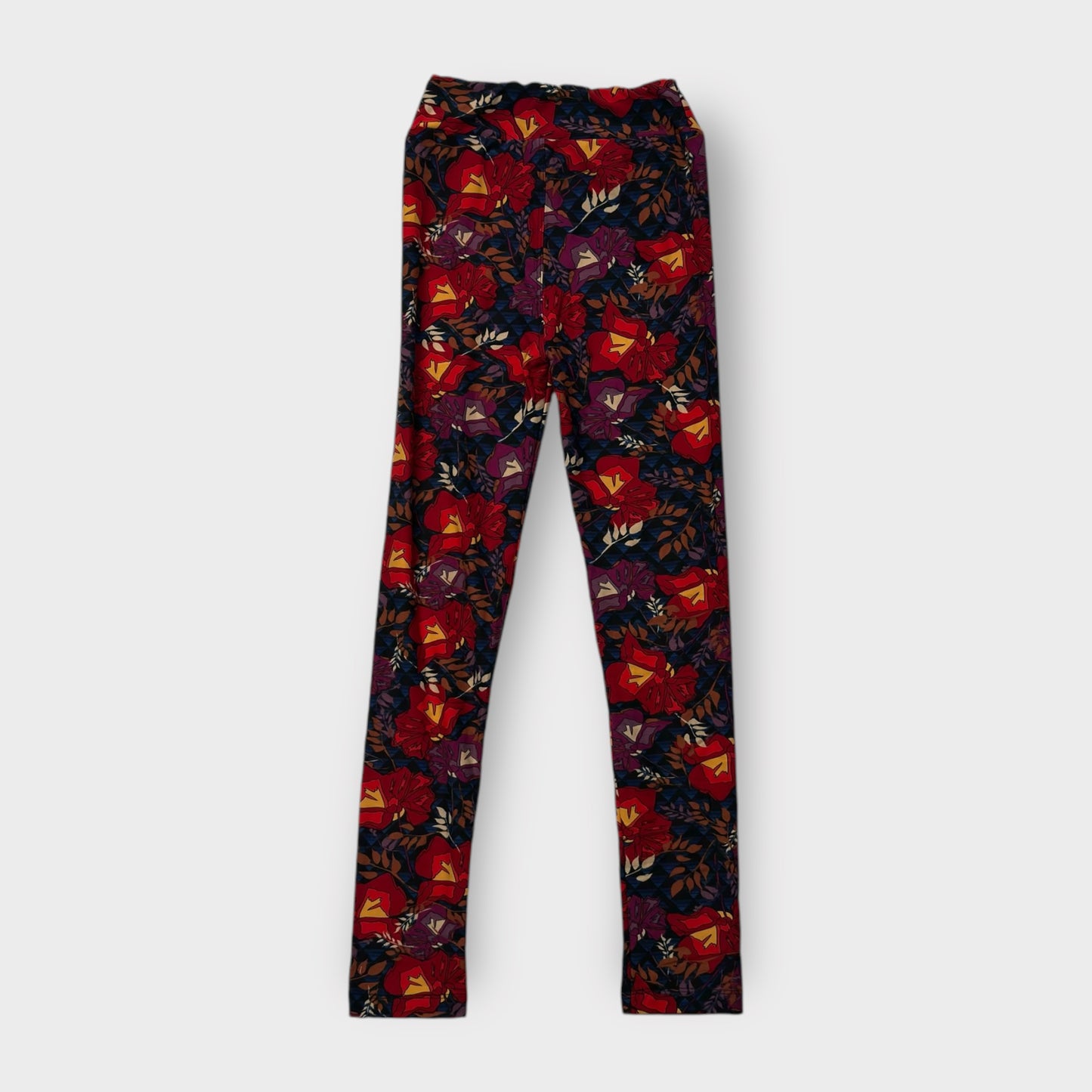 LuLaRoe Kids Leggings | Kids L/XL (8-14) | Red/Blue Floral Print | New