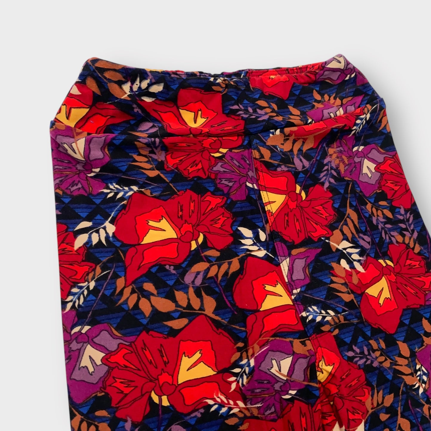 LuLaRoe Kids Leggings | Kids L/XL (8-14) | Red/Blue Floral Print | New