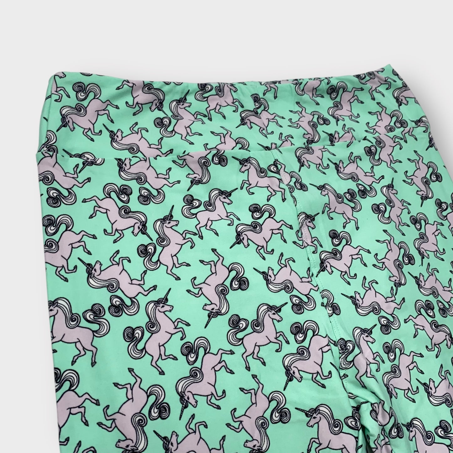 LuLaRoe Women’s Leggings | Tall & Curvy (12-18) | Mint Green/Unicorn Print | New