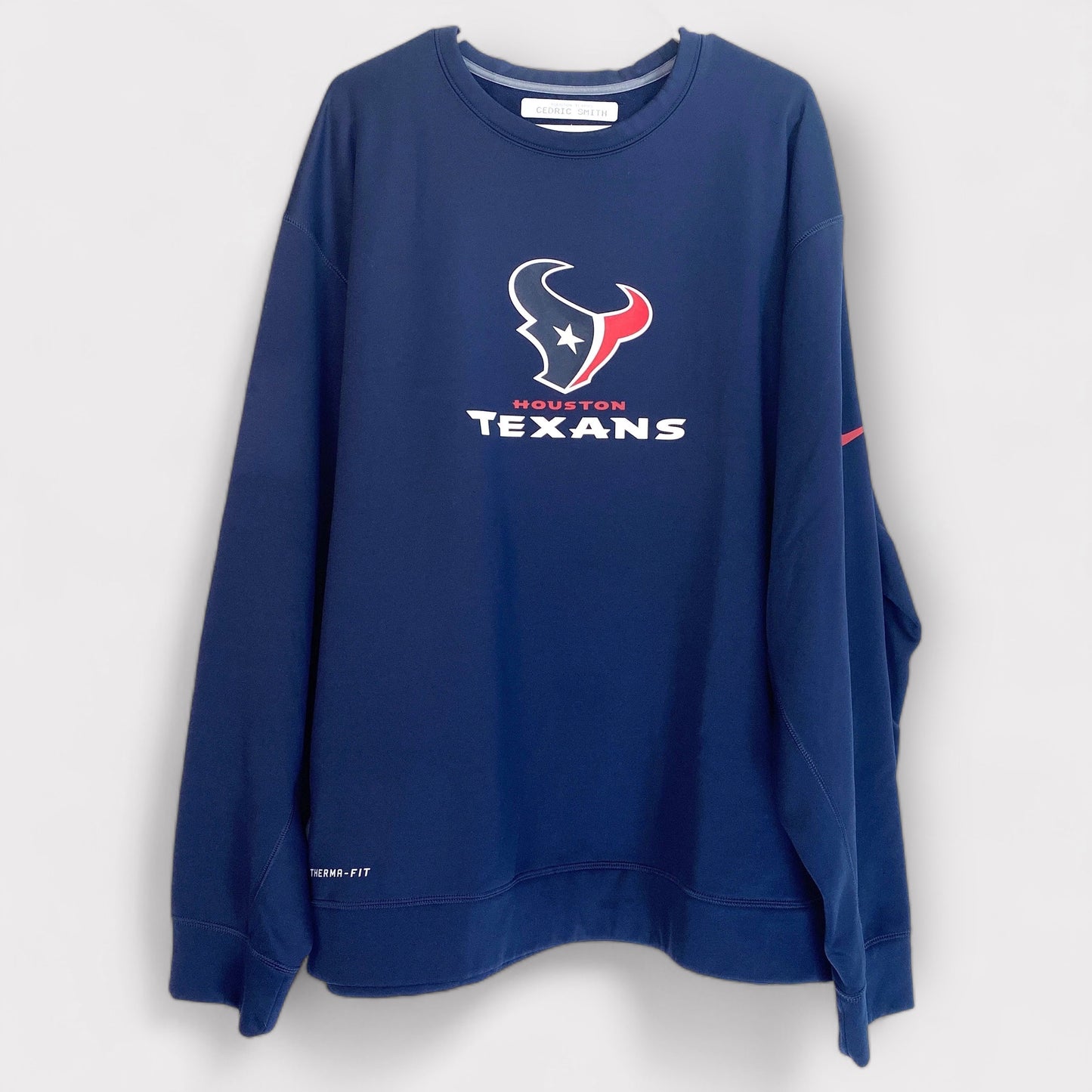 Nike OnField Houston Texans Blue Pullover Sweatshirt - Size 3XL - Therma-FIT Technology