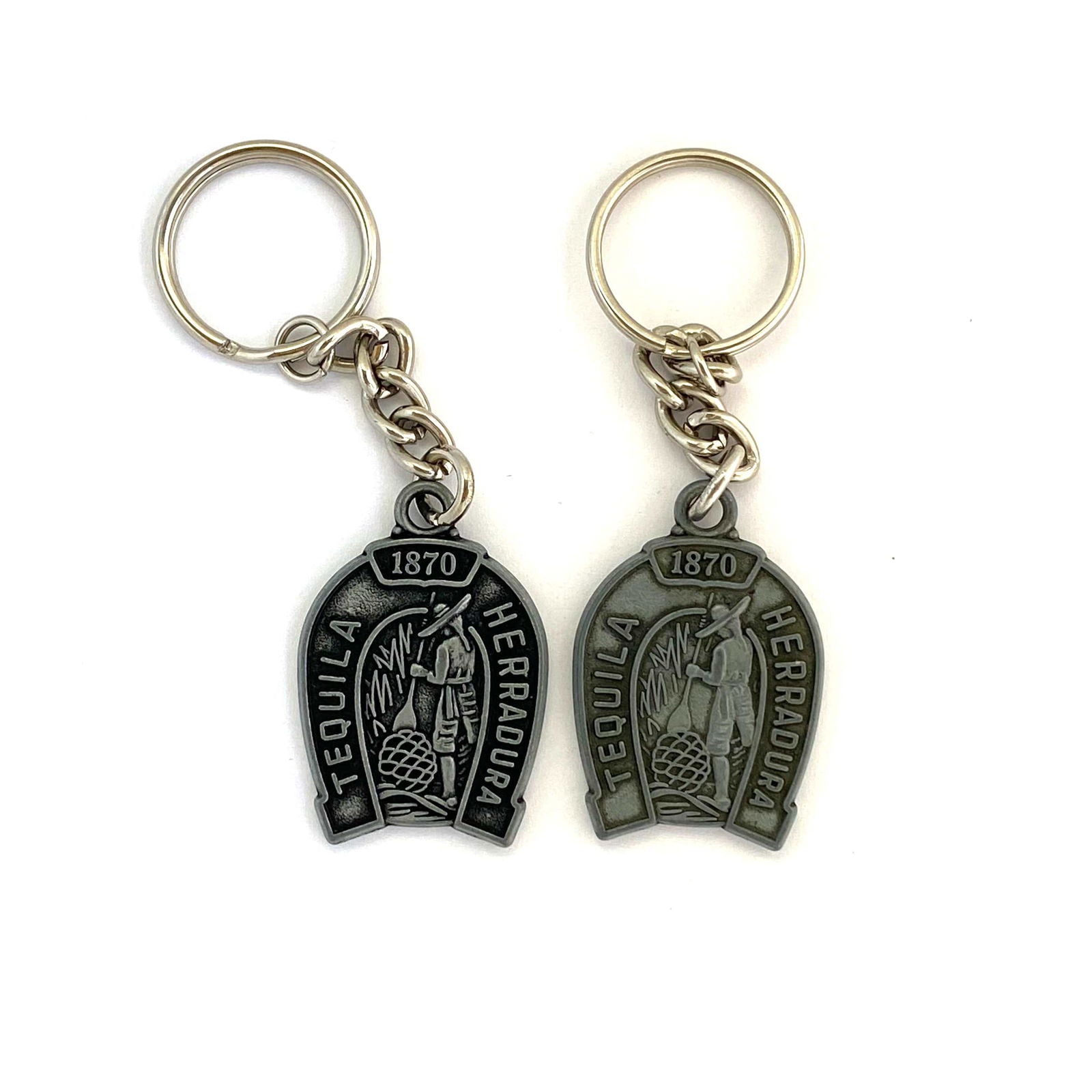 "Tequila Herradura 1870" Horseshoe Pewter Keychain Collectible, Set of 2 -  | Buy at Parsimony Shoppes