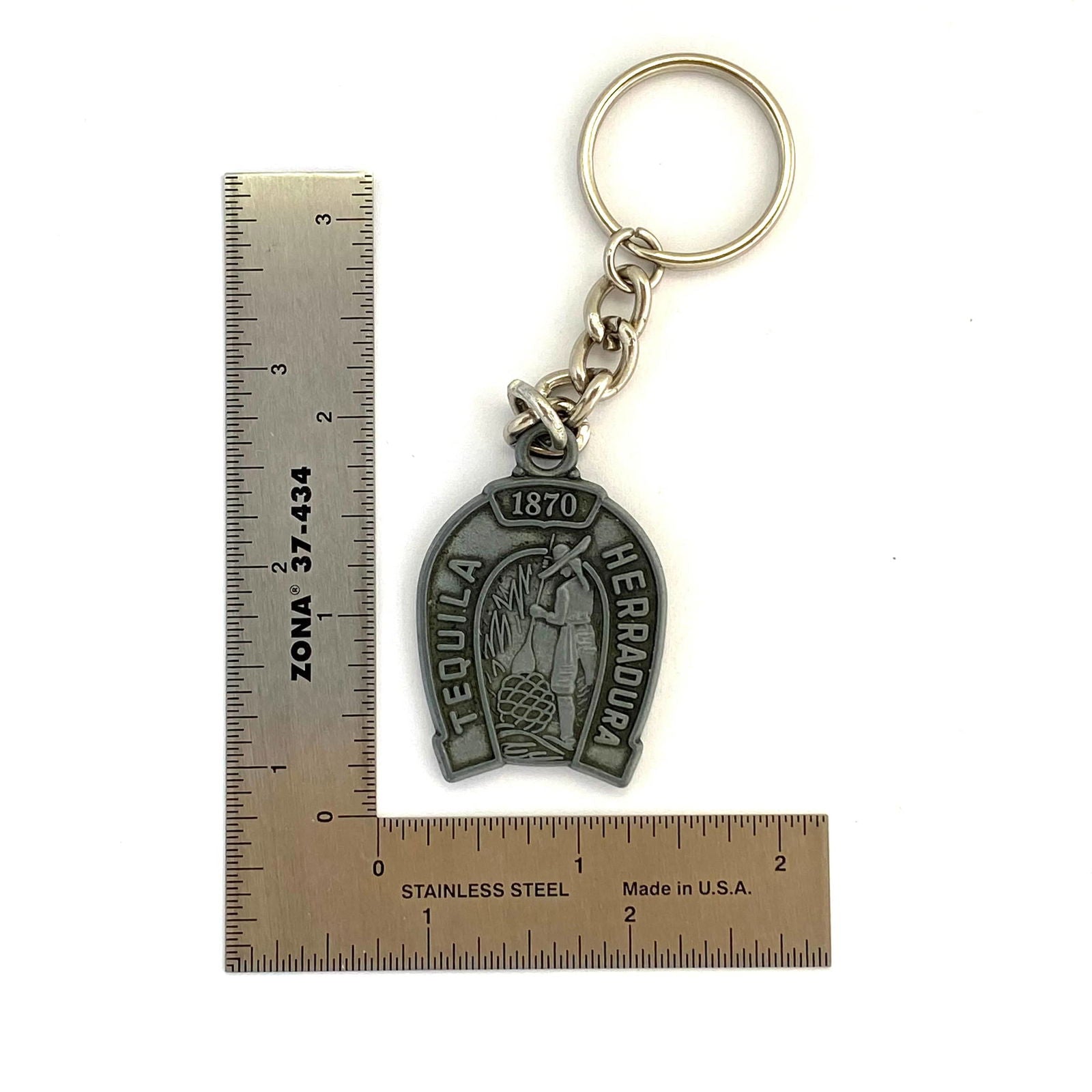 "Tequila Herradura 1870" Horseshoe Pewter Keychain Collectible, Set of 2 -  | Buy at Parsimony Shoppes