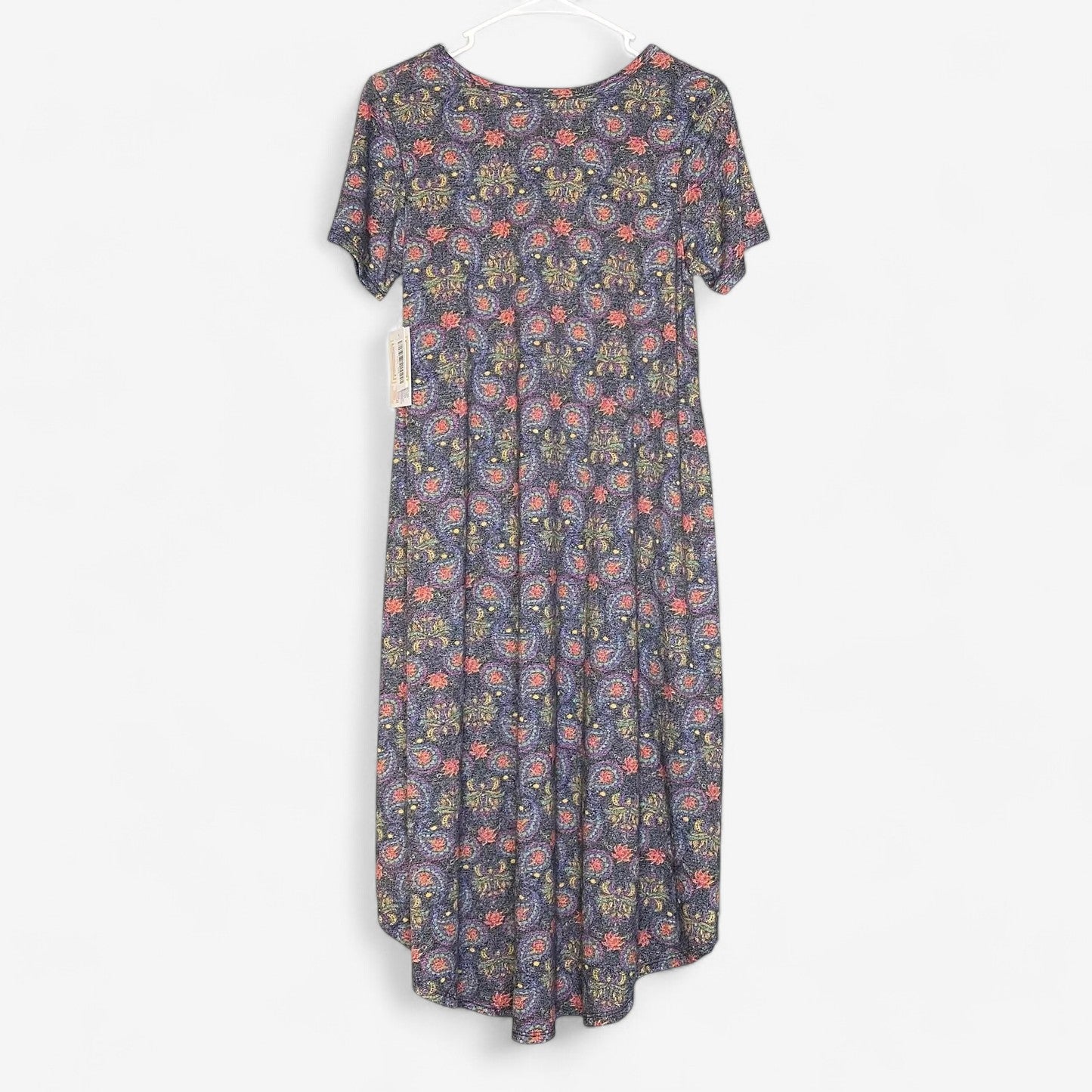 LuLaRoe | CARLY Swing Dress | Size: XXS | Gray/Multicolor | Heather/Paisley | NWT