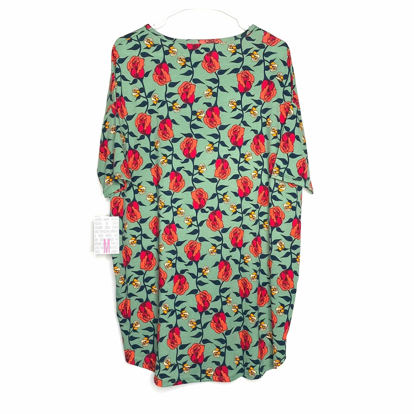 LuLaRoe | Floral Irma S/s Tunic Top | Color: Green | Size: M | NWT