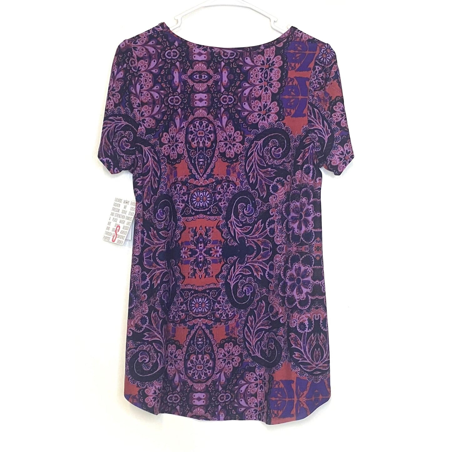 LuLaRoe Womens S Black/Purple Classic T Floral T-Shirt S/s NWT
