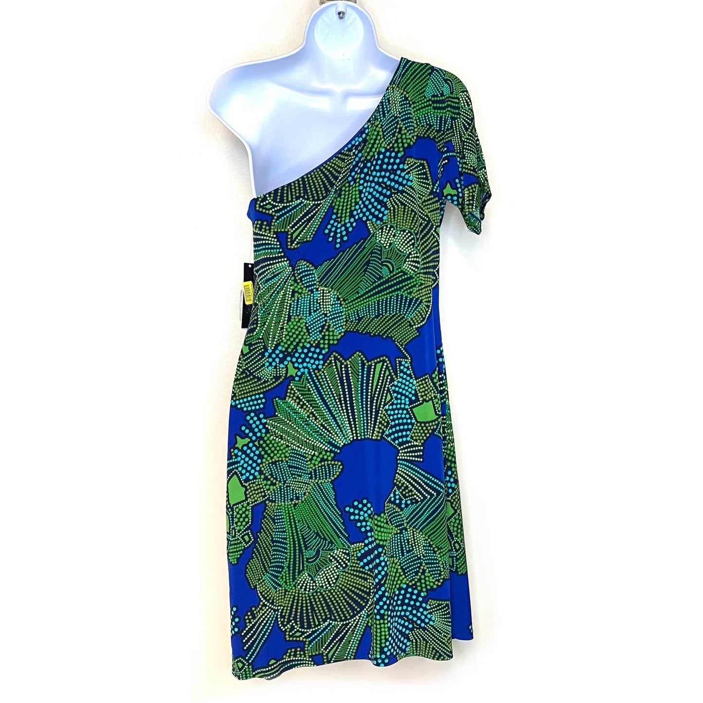 Gianni Bini Womens Size S Green Blue “Lindsay” One-Shoulder Bodycon Dress (NWT)