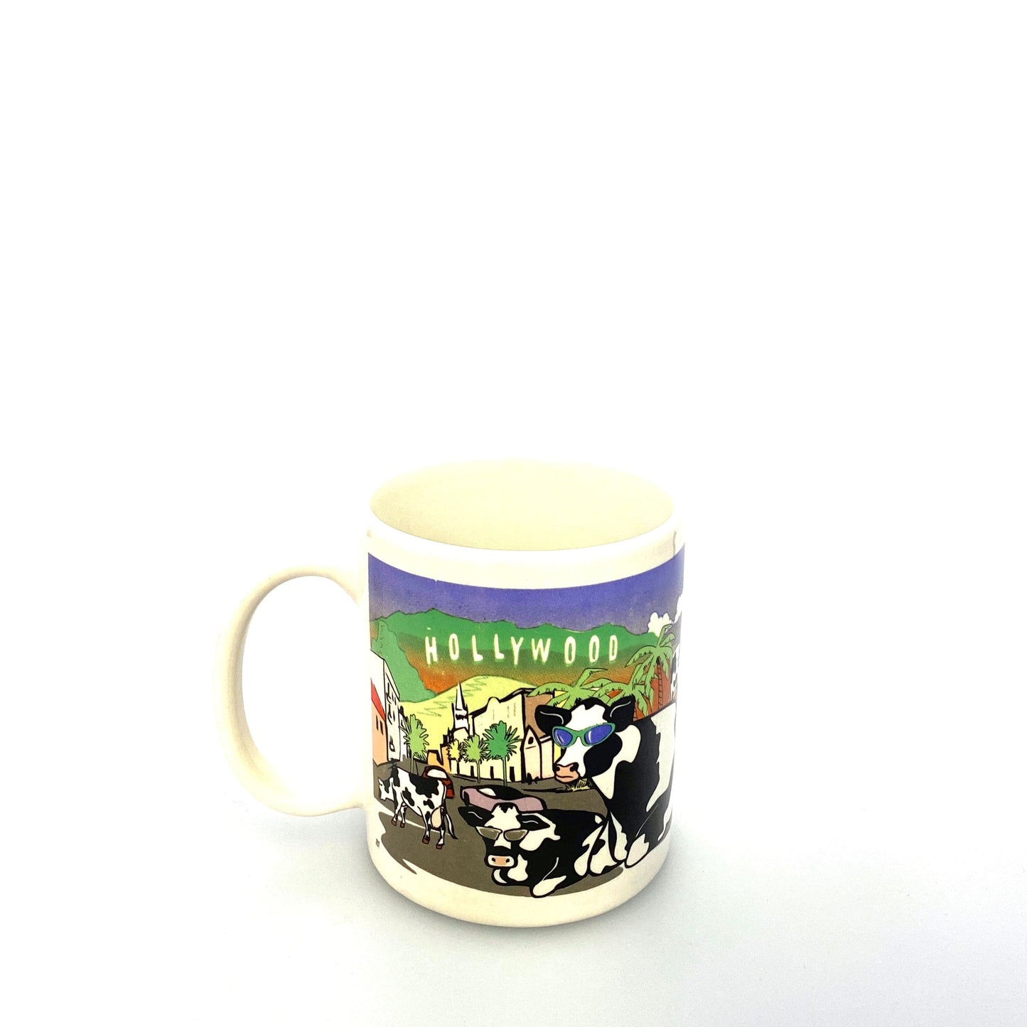 Road Trip Cows Travelin’ West White Ceramic Coffee Cup 12 Fl Oz