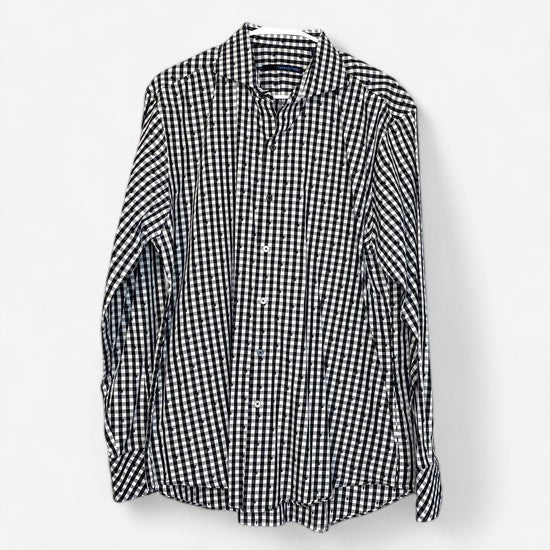 mens black check dress shirt Valnti Black Plaid Slim Men's Dress Shirt  Stylish & Versatile