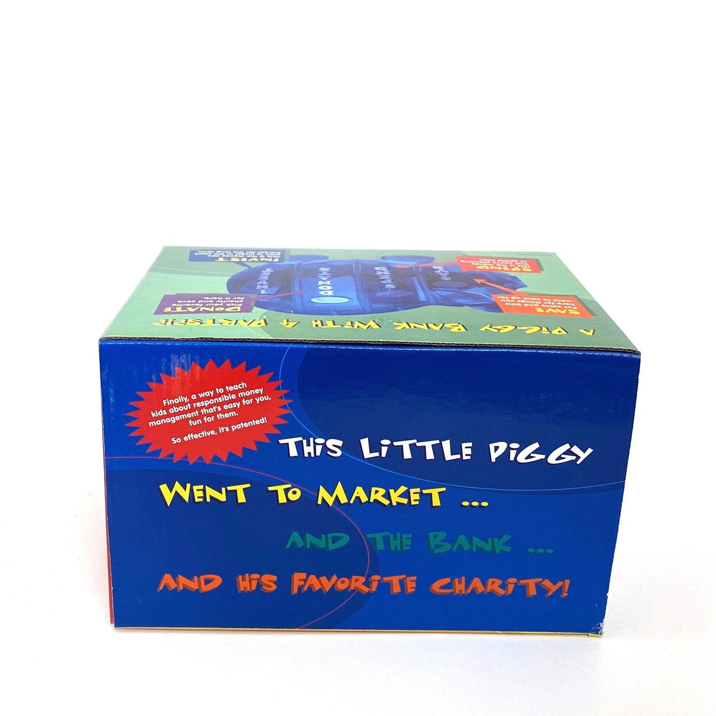 Money Savvy Pig Childrens Piggy Bank Blue Plastic NIB