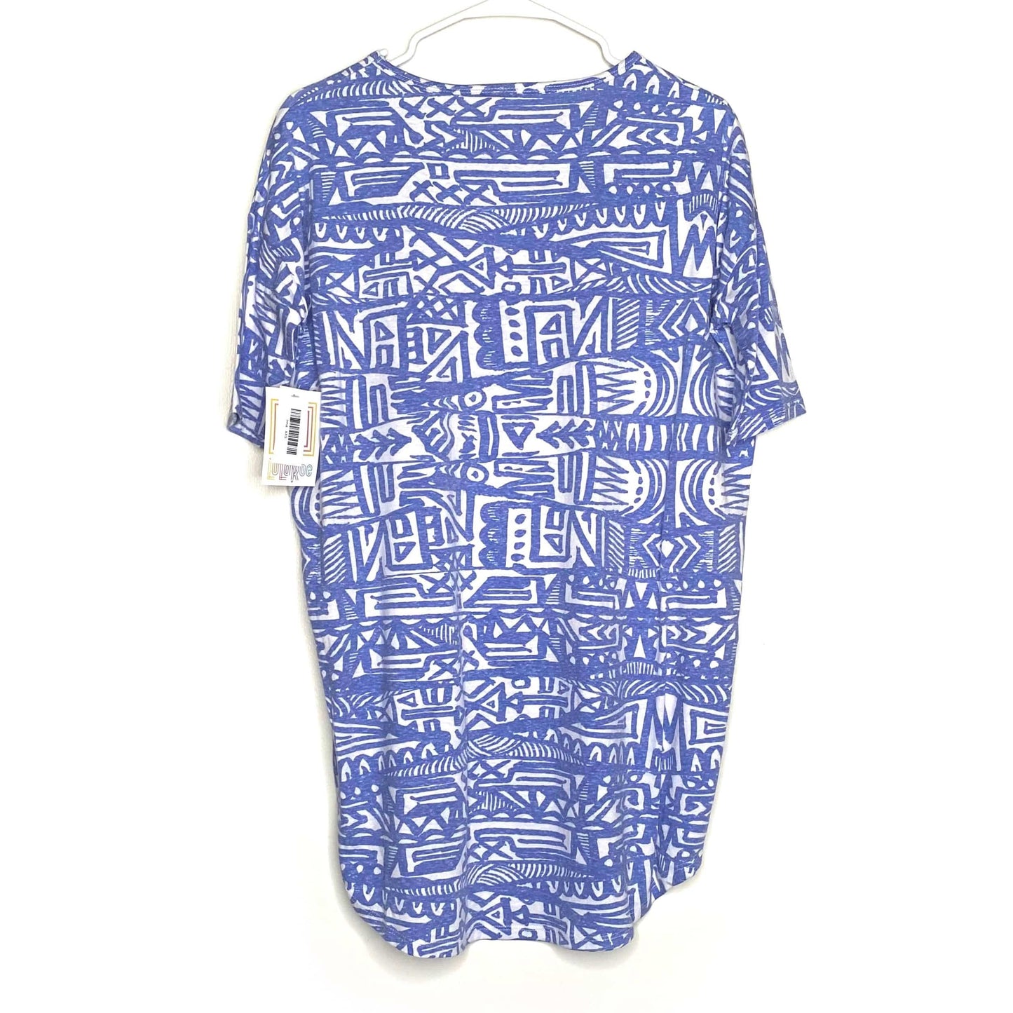 LuLaRoe | Abstract Irma S/s Tunic Top | Color: Blue/White | Size: XXS | NWT