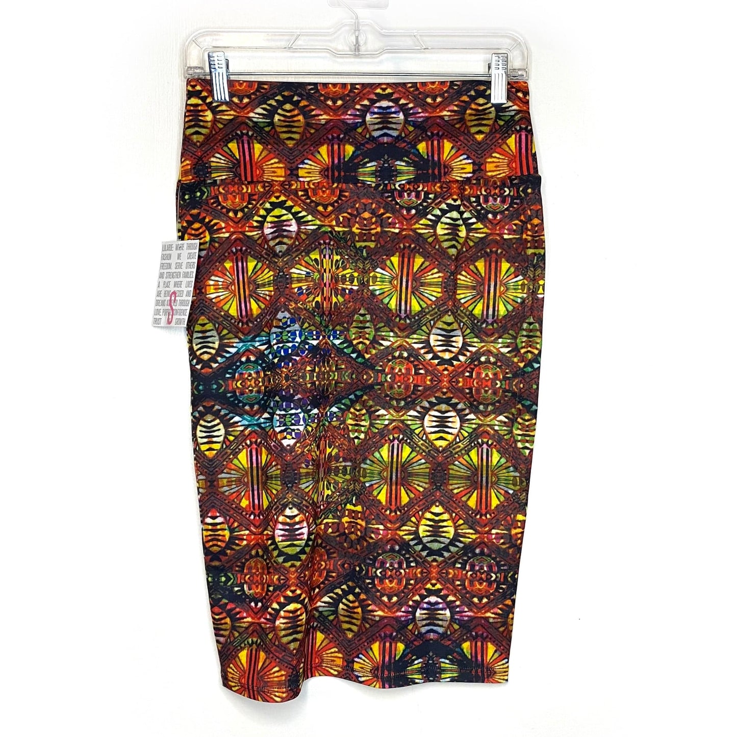 LuLaRoe Womens S Multicolor Cassie Abstract Skirt NWT