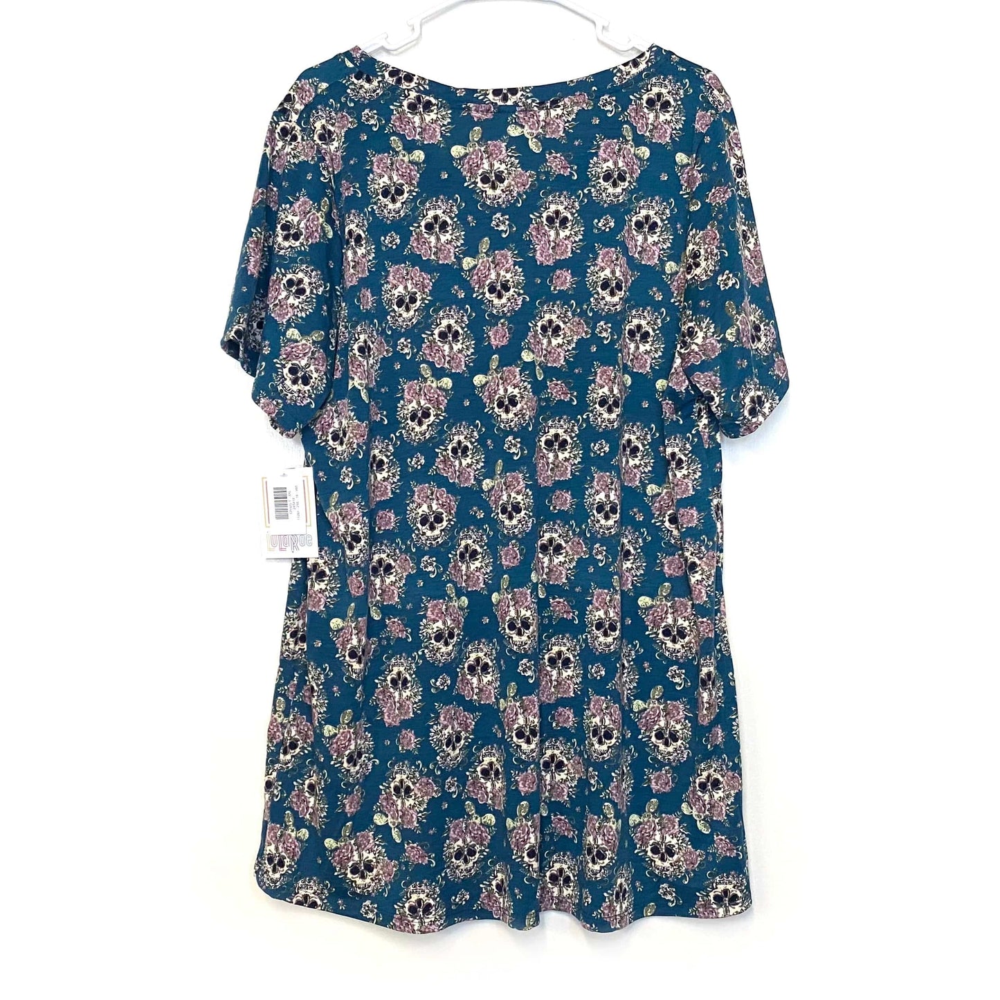 LuLaRoe | Christy Floral S/s Top | Color: Skulls Green | Size: 3XL | NWT