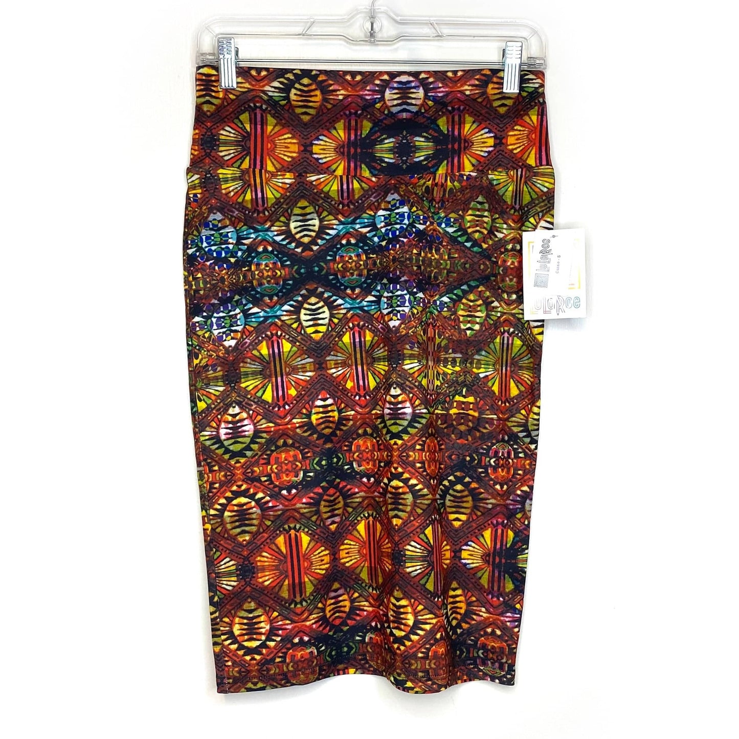 LuLaRoe Womens S Multicolor Cassie Abstract Skirt NWT