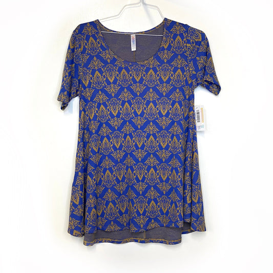 LuLaRoe Vault | Perfect T Swing Top | Size: XS (4-10) | Color: Blue | Anthemion | NWT