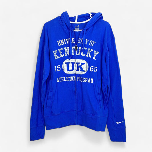 University of Kentucky Nike Bright Blue Zip-Up Hoodie Sweatshirt - Size M