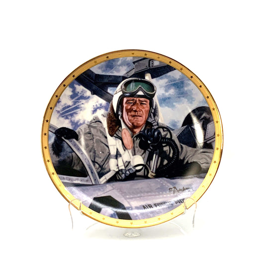 John Wayne | Tribute To Jet Pilots | Franklin Mint Collectors Plates Series | 8 in.