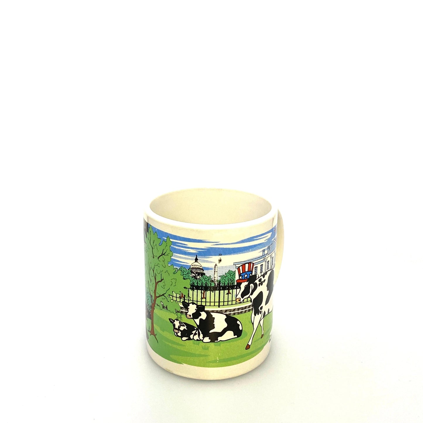 Road Trip Cows Travelin’ East White Ceramic Coffee Cup 12 Fl Oz