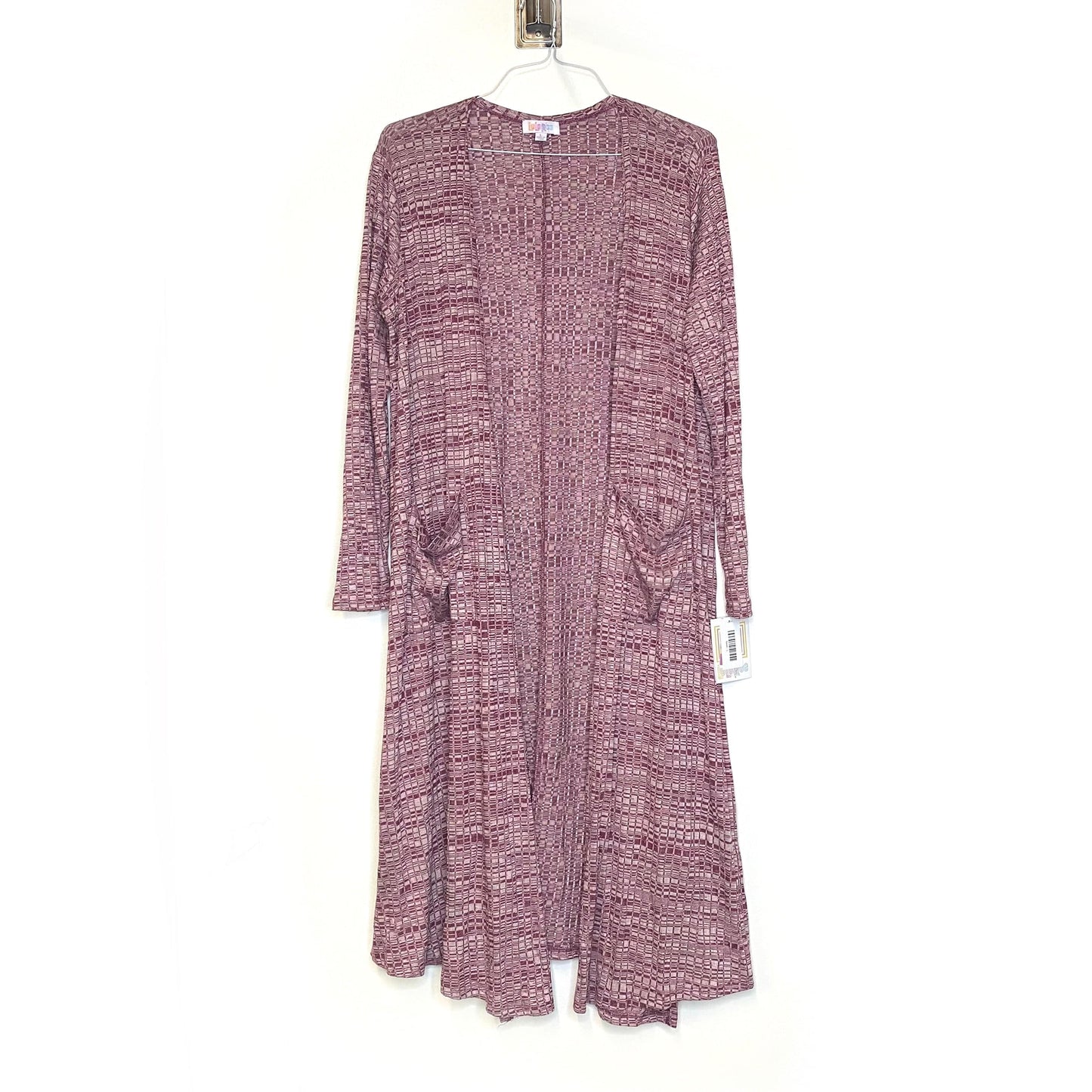 LuLaRoe Womens Size L Rosewood Purple Sarah Duster Sweater L/s NWT
