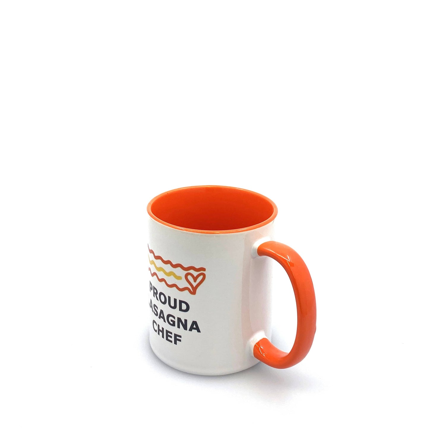 Lasagna Love Chef Charity Volunteer Exclusive Coffee Cup White Orange 12 Fl Oz