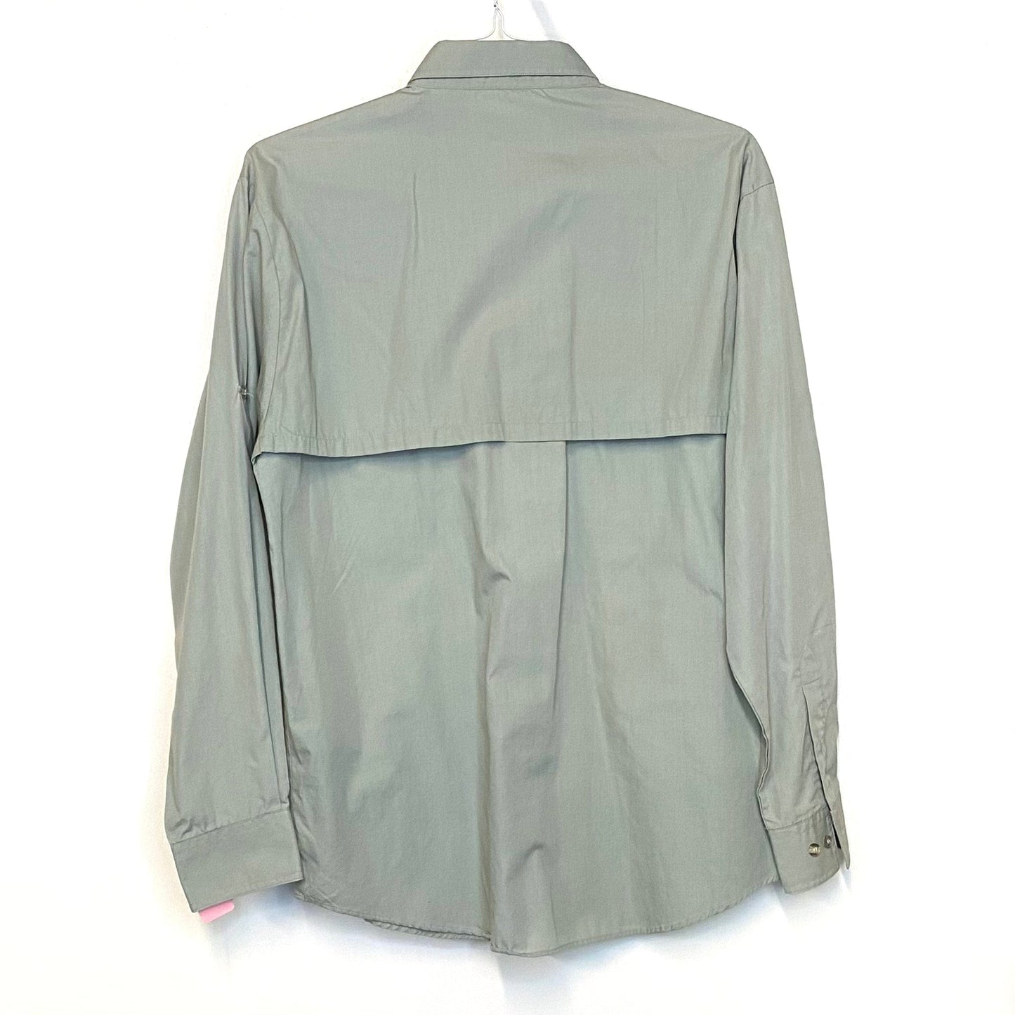 Haband Mens Size M Green Lightweight Vented Shirt Button-Up L/s