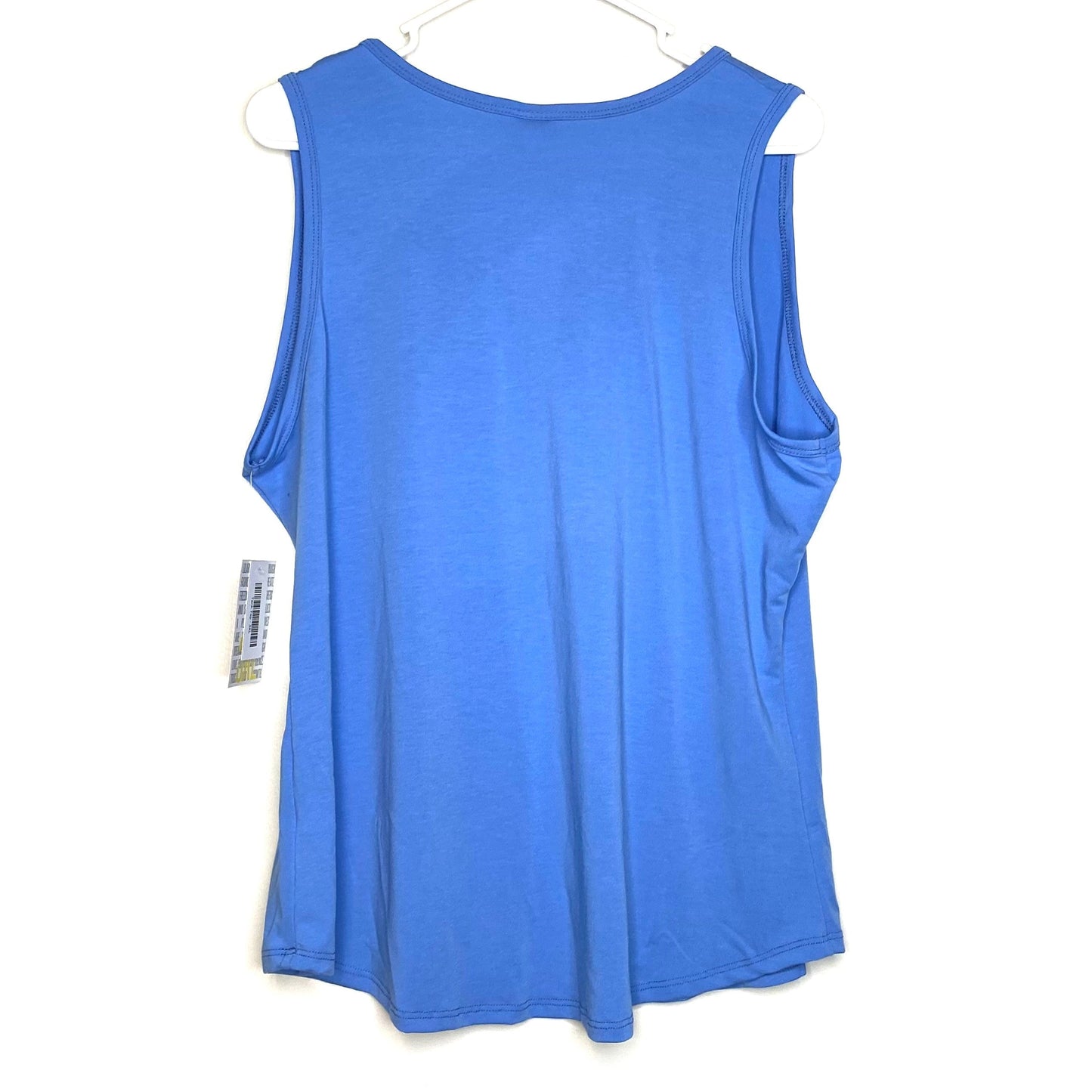 LuLaRoe Womens Size 3XL Sky Blue Tank Top Shirt Solid Tank Sleeveless NWT