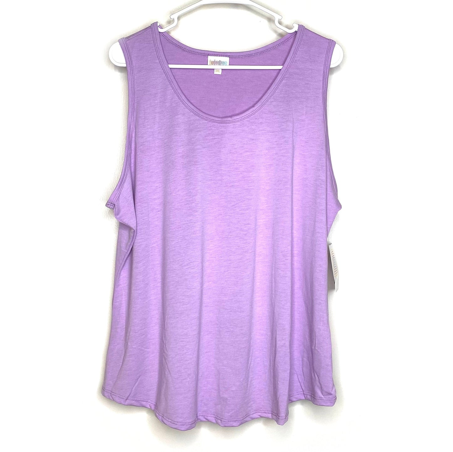 LuLaRoe Womens Size 3XL Lilac Purple Tank Top Shirt Solid Tank Sleeveless NWT