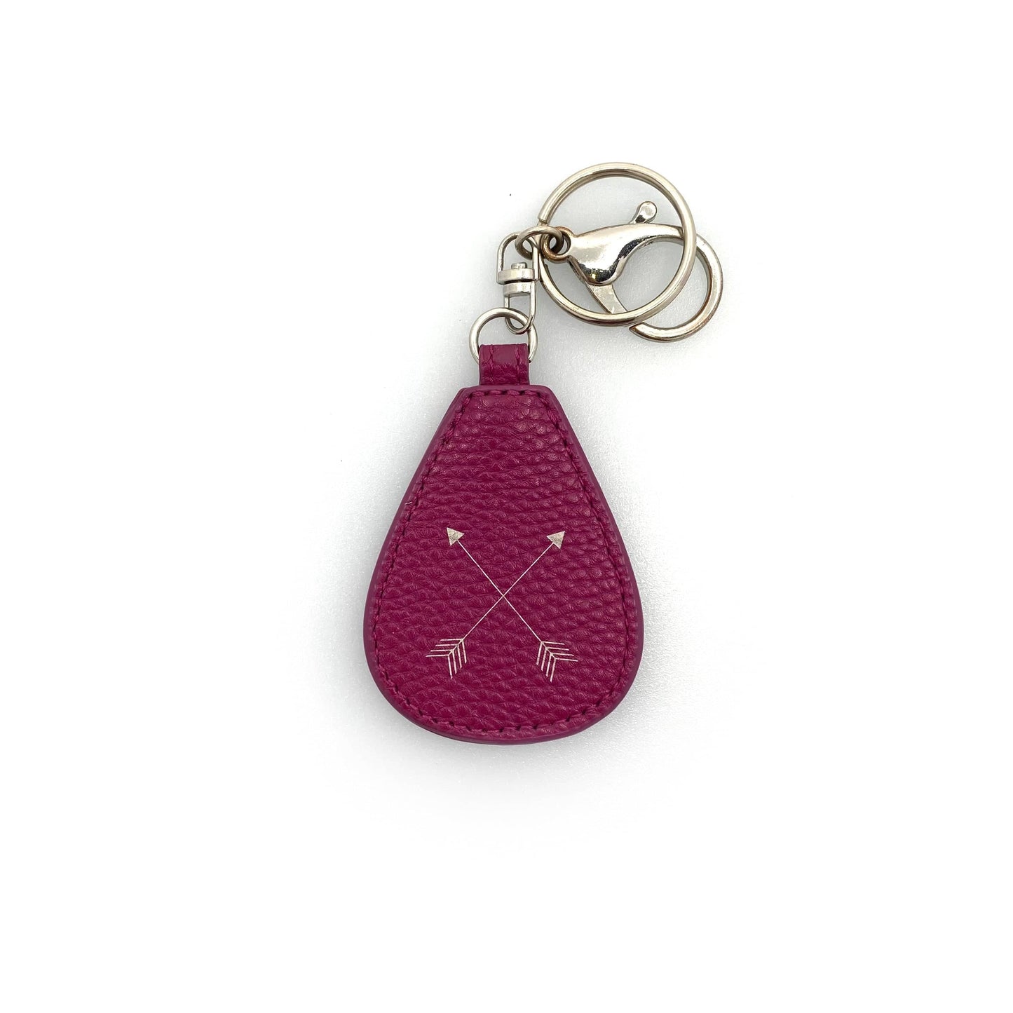 Jewell By Thirty One AG76 Burgundy Purple Crushed Berry Pebble Keychain Key Ring Tag Charm EUC