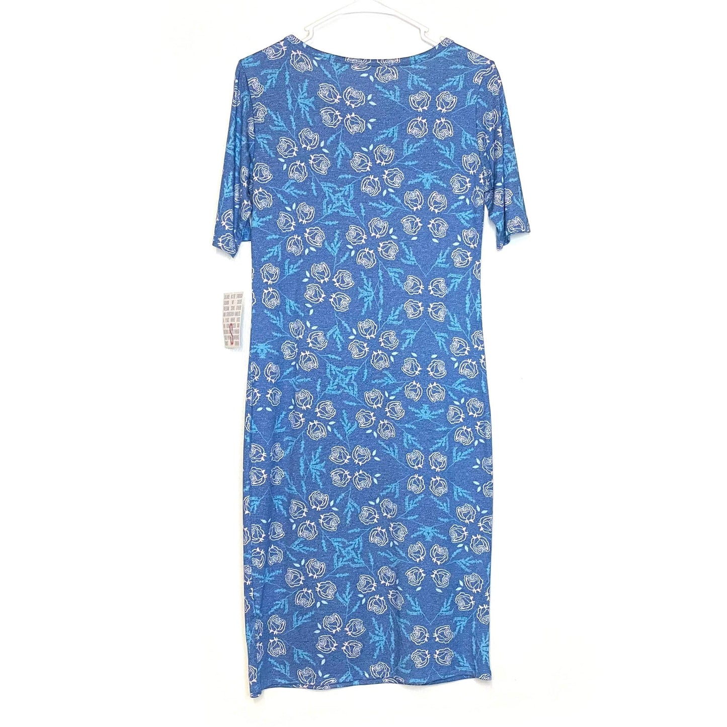 LuLaRoe Womens L Aegean Blue Floral Julia Shift Dress Scoop Neck ½ Sle –  Parsimony Shoppes