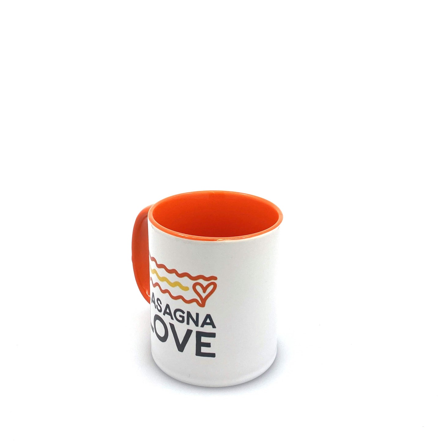 Lasagna Love Chef Charity Volunteer Exclusive Coffee Cup White Orange 12 Fl Oz