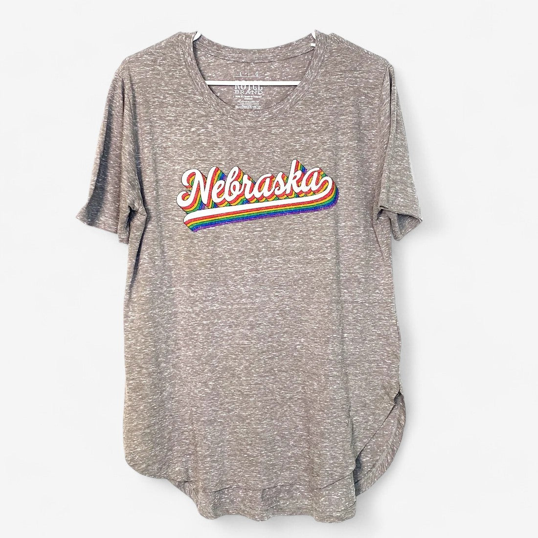 Royce Women's Oatmeal Gray Nebraska T-Shirt - Short Sleeve - Size L