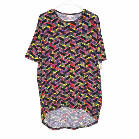 LuLaRoe | Chevron Irma S/s Tunic Top | Color: Black/Multicolor | Size: XS | NWT