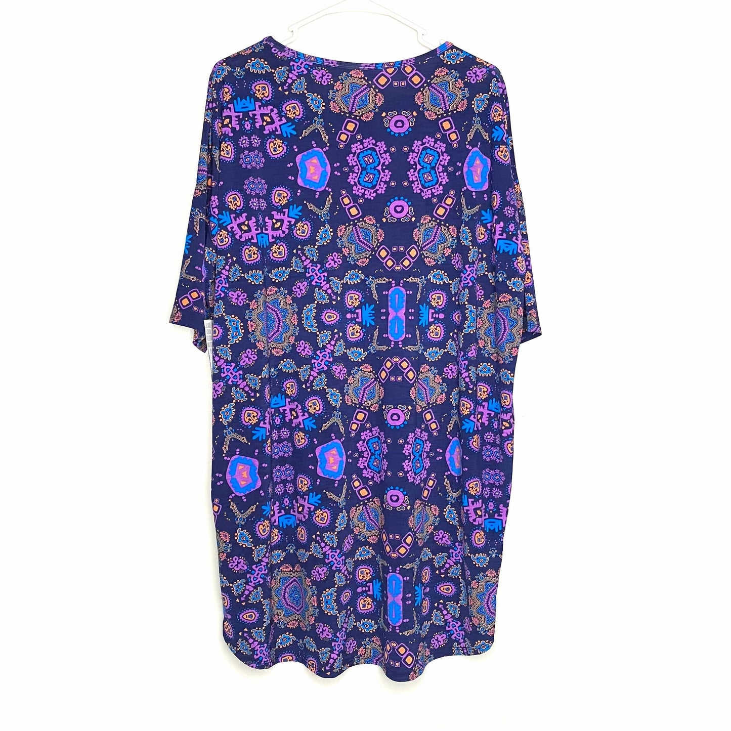 LuLaRoe | Abstract Irma S/s Tunic Top | Color: Purple/Blue/Orange | Size: L | NWT