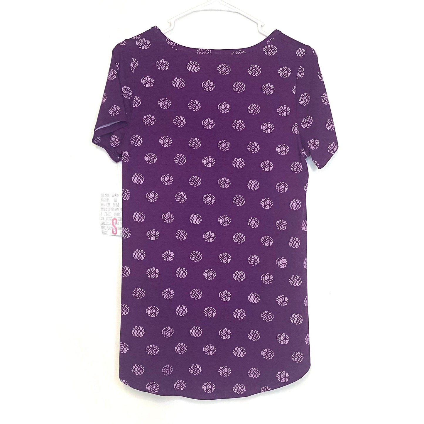 LuLaRoe Womens S Purple Classic T Circle Dots T-Shirt S/s NWT