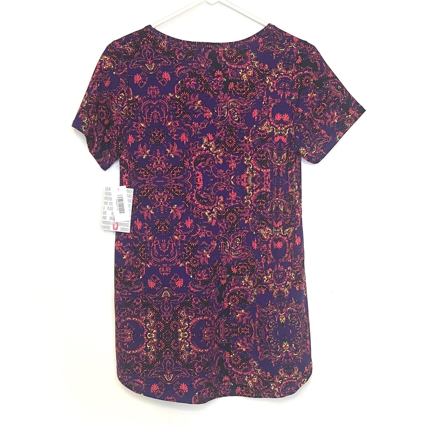 LuLaRoe Womens S Purple/Multicolor Classic T Abstract T-Shirt S/s NWT