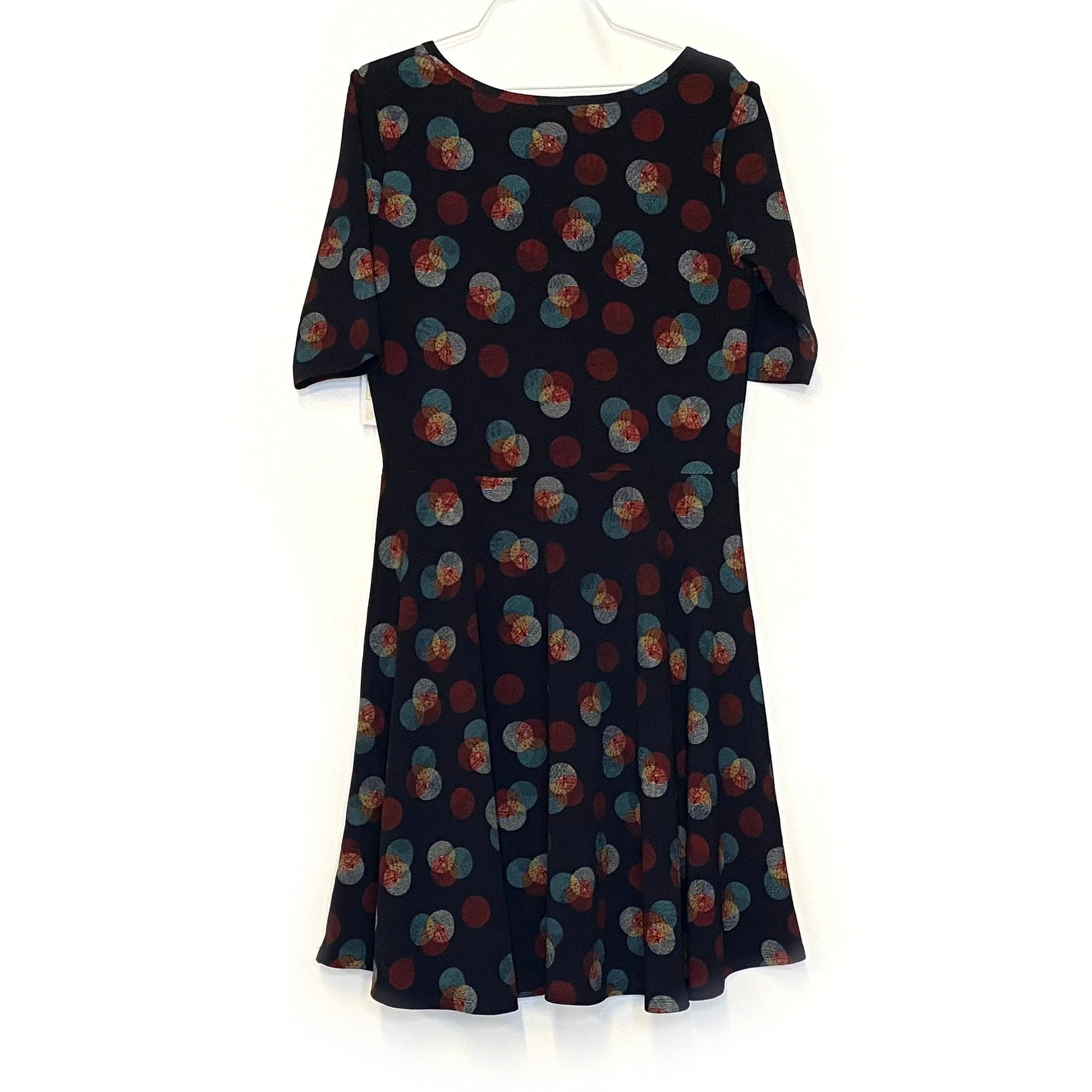lularoe casual dress Dress Casual Midi By Lularoe In Black & Orange, Size: L Clothes Mentor Syracuse NY #144