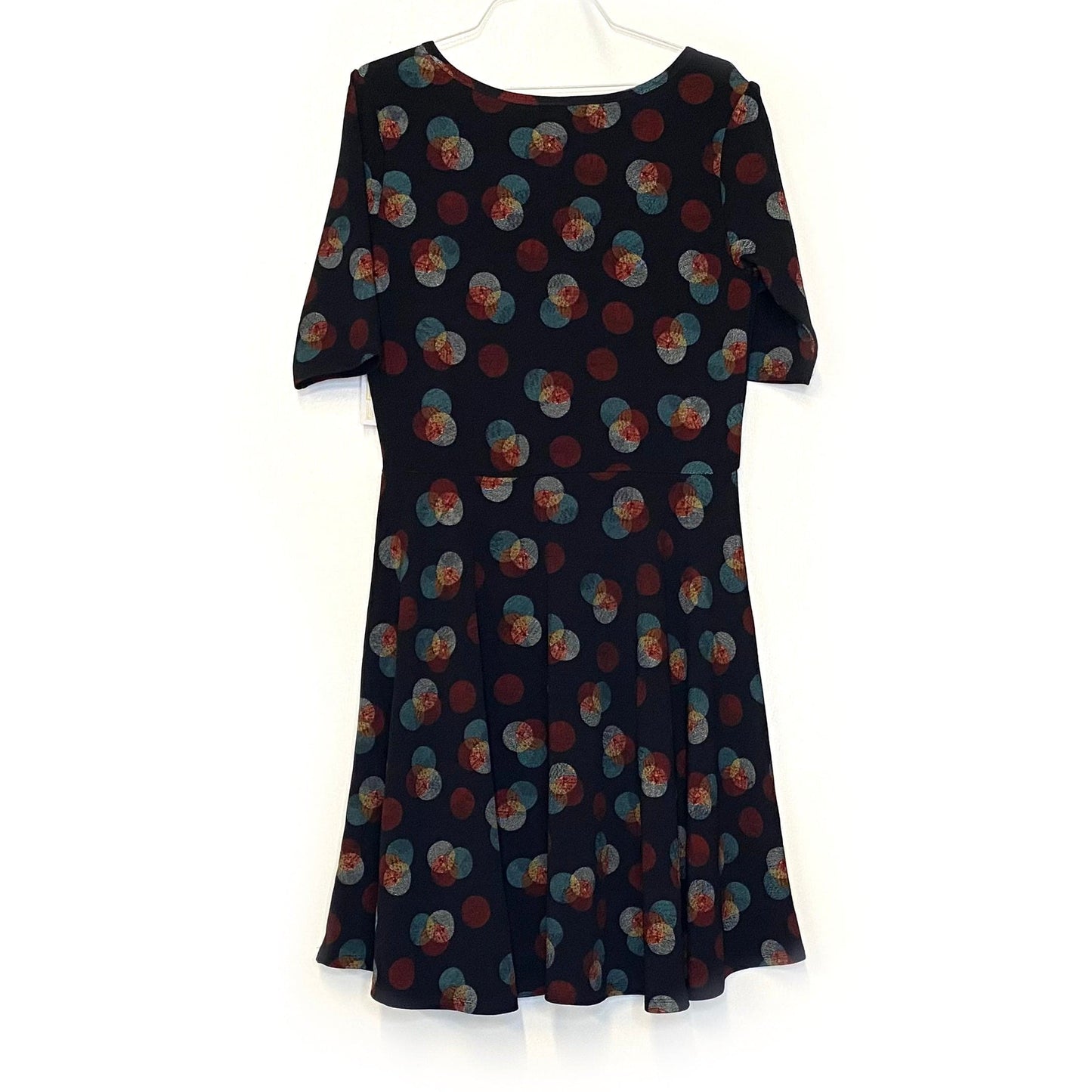 LuLaRoe | Black Nicole Dots Fit And Flair Dress | Size: 3XL | S/s | NWT