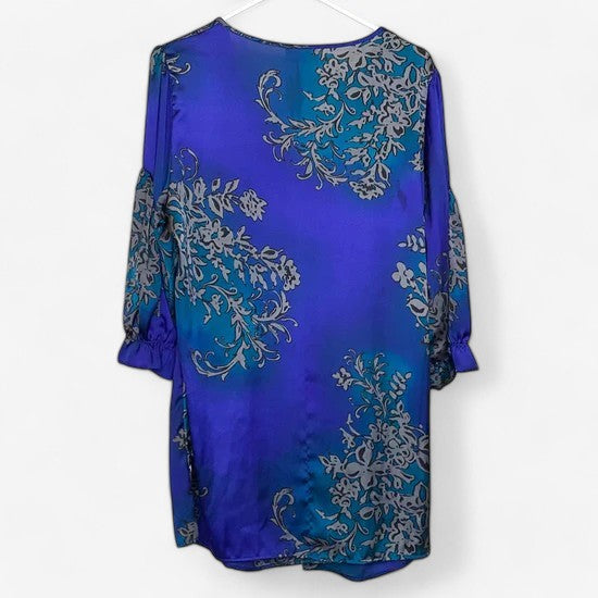 Just My Size Evolution Womens Size 1X (16W) Blue Shirt Blouse Top NWT