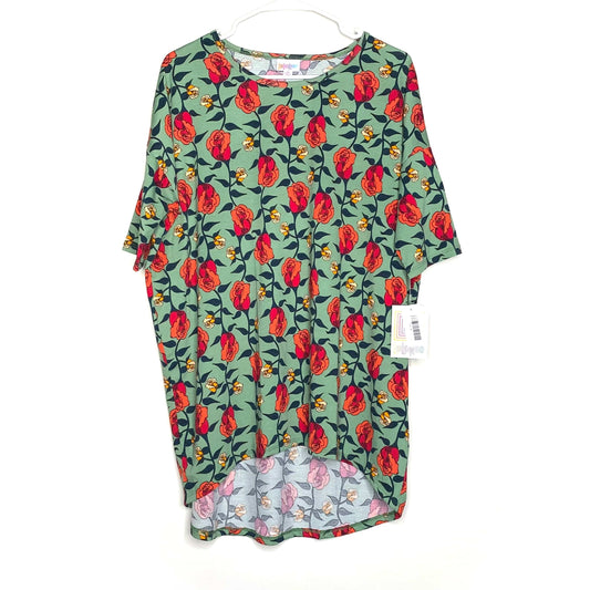 LuLaRoe | Floral Irma S/s Tunic Top | Color: Green | Size: M | NWT