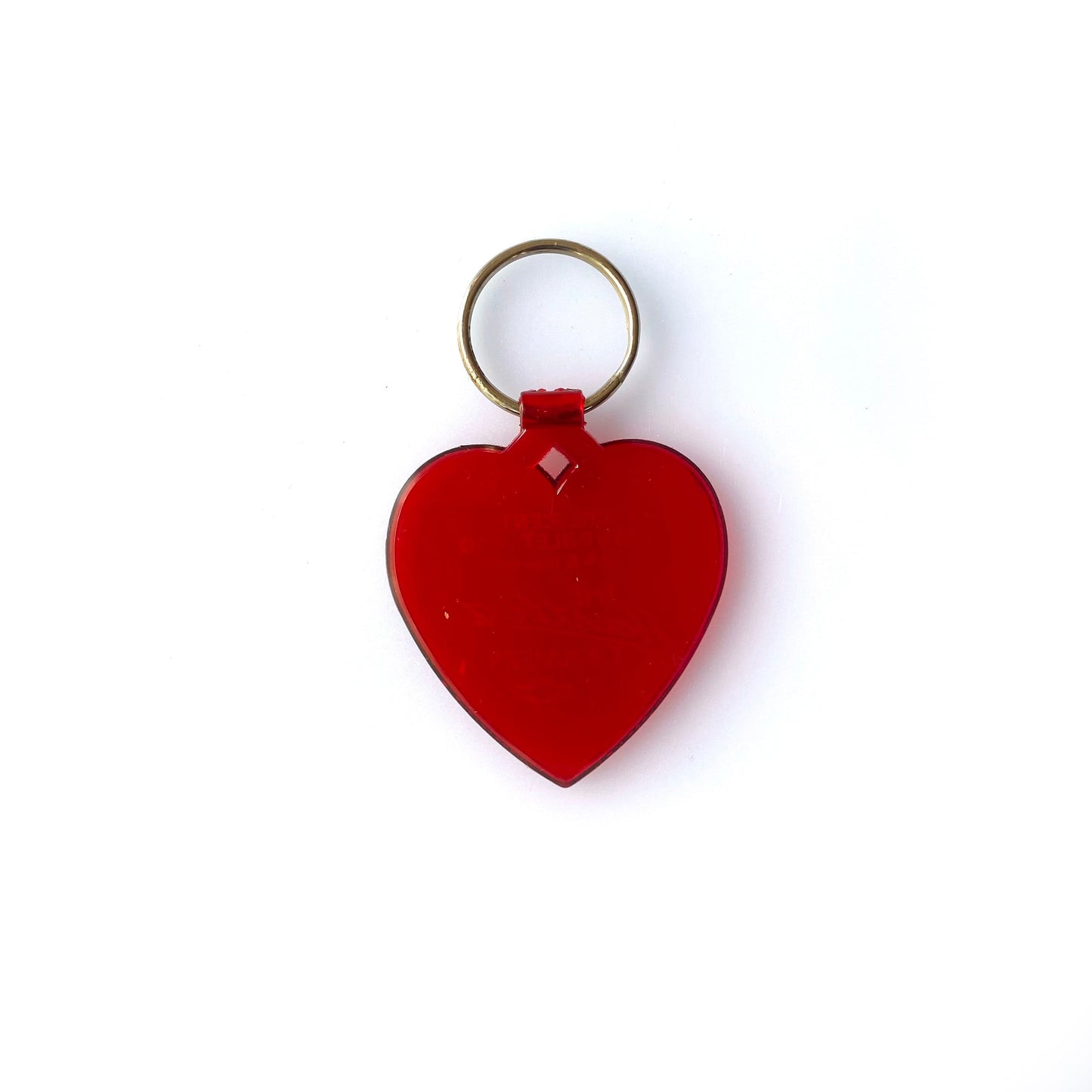 Vintage Crescent Chevrolet - Geo Keychain Key Ring Rubber Red Heart
