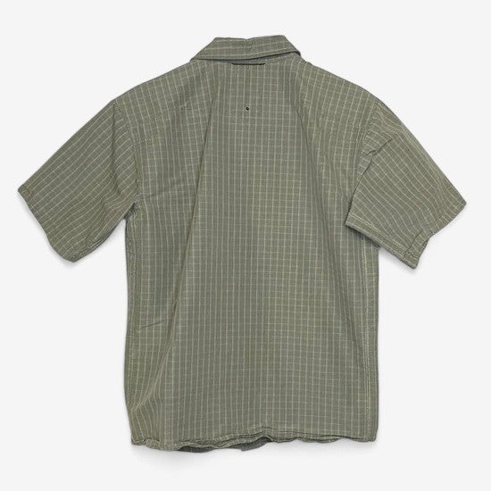 REI Men's Green Casual Snap-Up Short Sleeve Shirt - Lightweight & Breathable, Size S