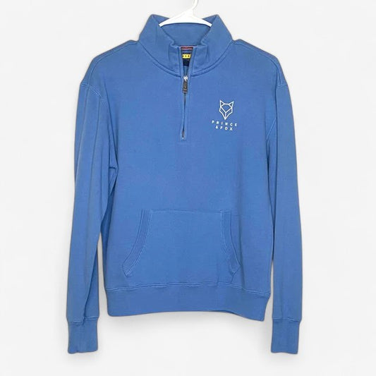 Prince & Fox Women's Blue ¼ Zip Sweatshirt - Size M - Long Sleeve with Pocket