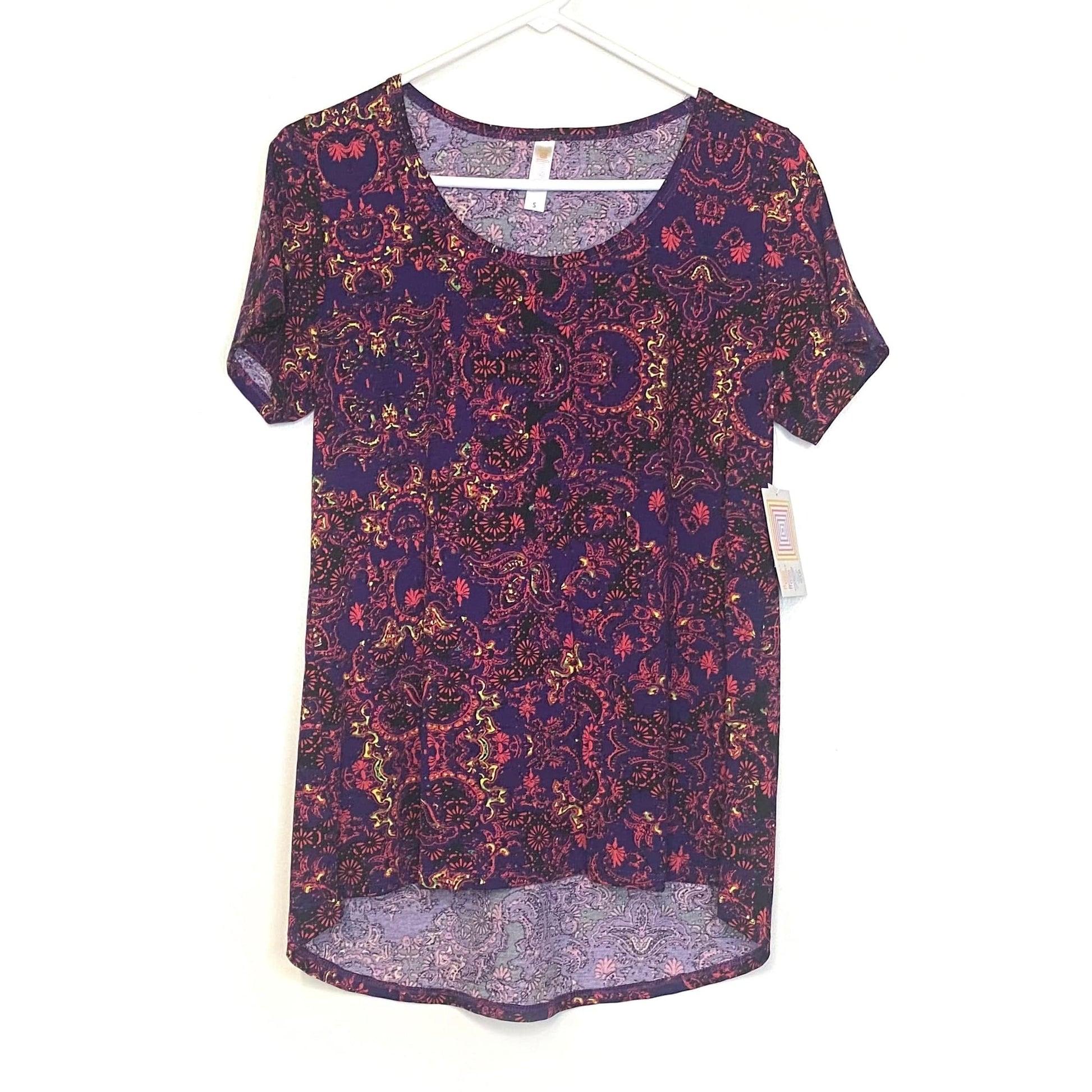 LuLaRoe Womens S Purple/Multicolor Classic T Abstract T-Shirt S/s NWT –  Parsimony Shoppes