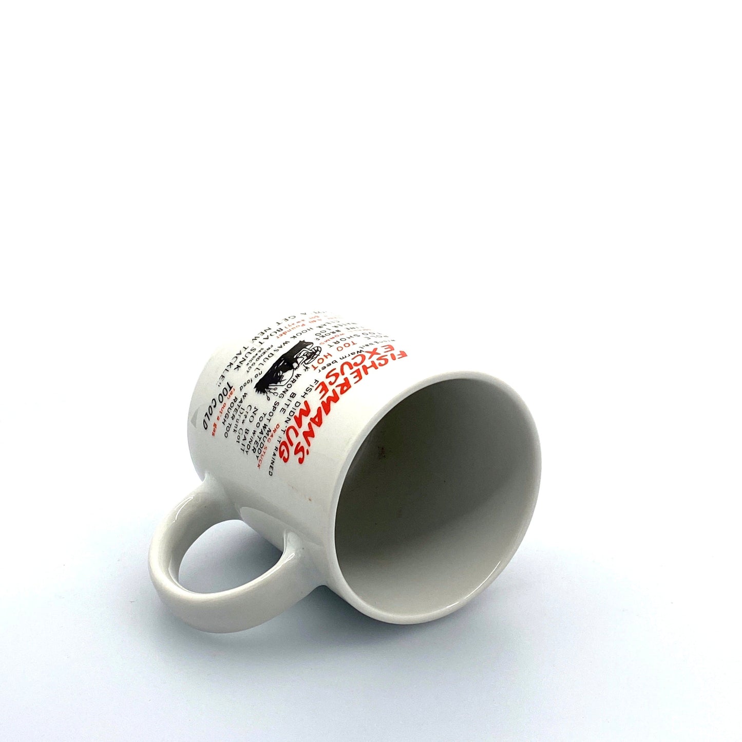 Novelty “Fisherman’s Excuse Mug” Humor White Ceramic Coffee Mug