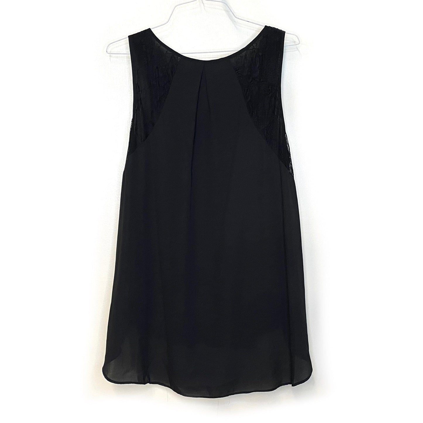 Neiman Marcus Womens Size L Black Sleeveless Lacey Top Shirt EUC