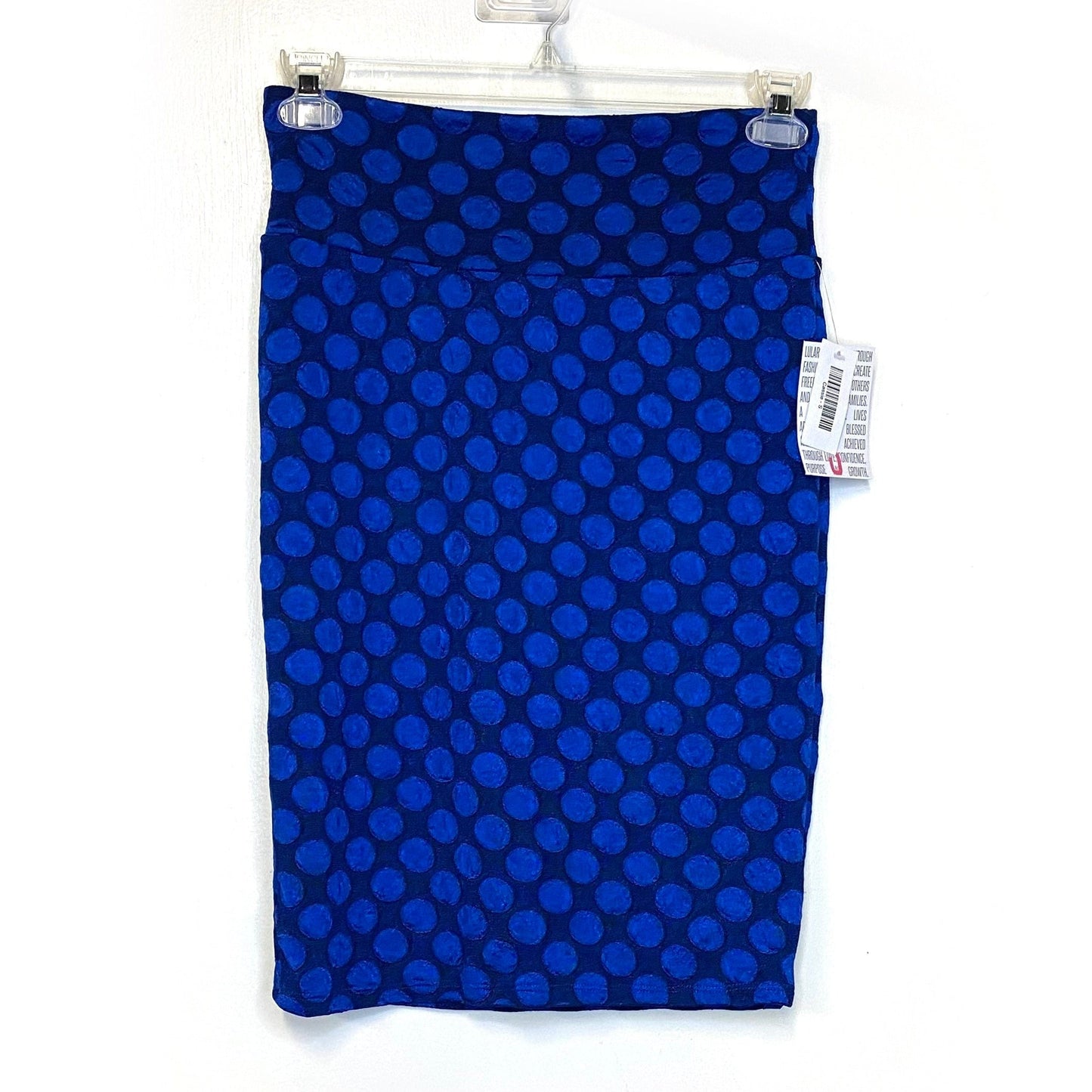 LuLaRoe Womens S Polka Dots Cobalt Blue/Blue Cassie Skirt NWT