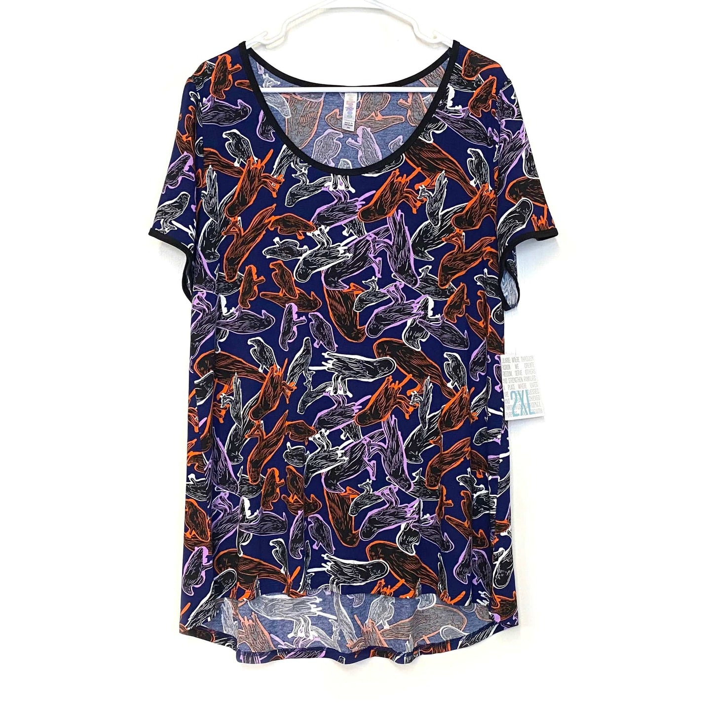 LuLaRoe | Classic T Raven S/s Top | Design: Halloween Purple/Multicolor | Size: 2XL | NWT