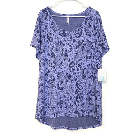 LuLaRoe Womens XL Heather Purple Classic T Floral T-Shirt S/s NWT