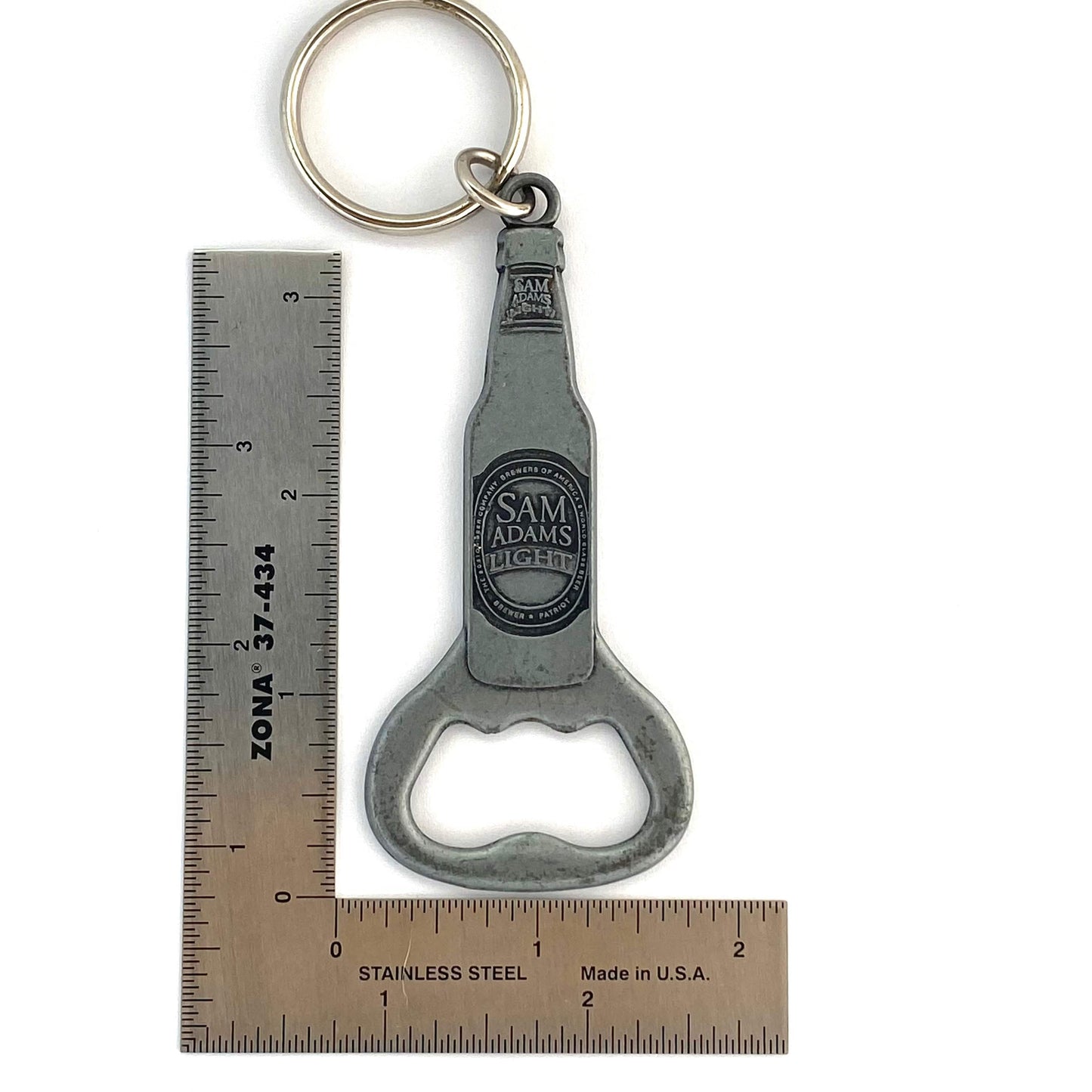 Samuel Adams Bottle Opener Pewter Keychain Bottle Opener Key Ring