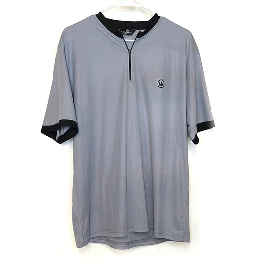 Canari Mens Size XL Gray ¼ Zip Cycling Jersey Shirt Lightweight Back Pocket EUC