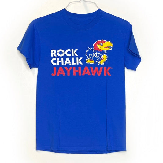 University Of Kansas Jayhawks Size S Unisex Blue T-Shirt S/s EUC